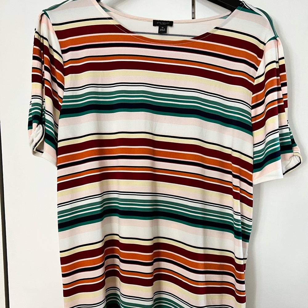 Ann Taylor Striped Top XL